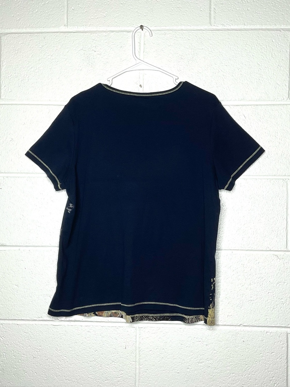 < Y2K Christopher & Banks Navy Blue Floral Paisley Pattern Top > - Picture 6 of 6